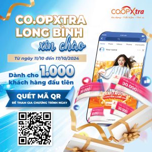 Thanh toán tự động tại Co.opXtra Vincom Mega Mall Grand Park, thể hiện công nghệ mua sắm tiện lợi.