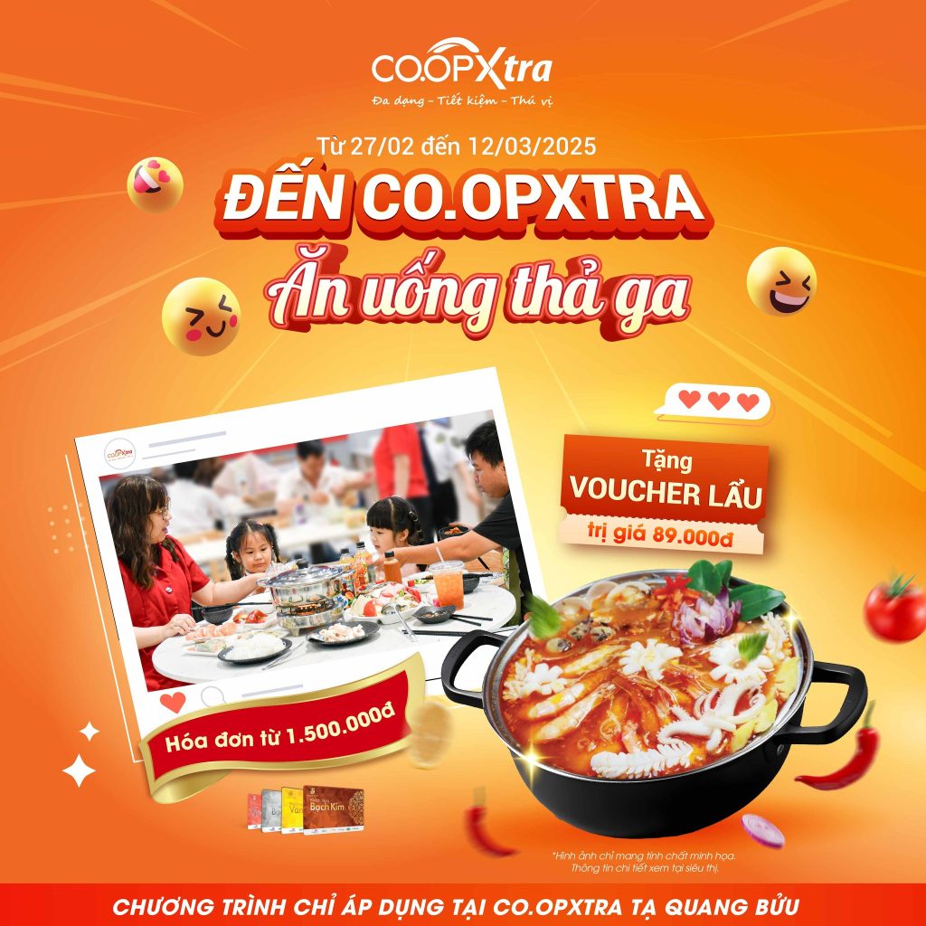 [Co.opXtra Tạ Quang Bửu] Đến Co.opXtra – Ăn uống thả ga