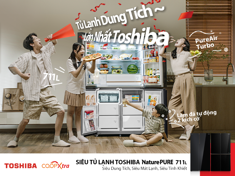 THỎA SỨC LƯU TRỮ VỚI SIÊU TỦ LẠNH 711L – TỦ LẠNH DUNG TÍCH LỚN NHẤT TOSHIBA