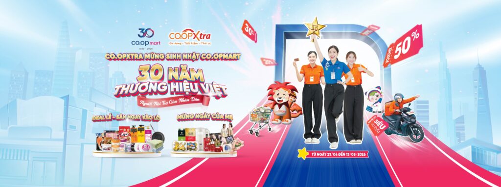 CO.OPXTRA CHÚC MỪNG SINH NHẬT CO.OPMART 30 NĂM
