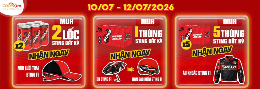 “BẬT” NĂNG LƯỢNG – SĂN QUÀ CHẤT CÙNG STING TẠI CO.OPXTRA!
