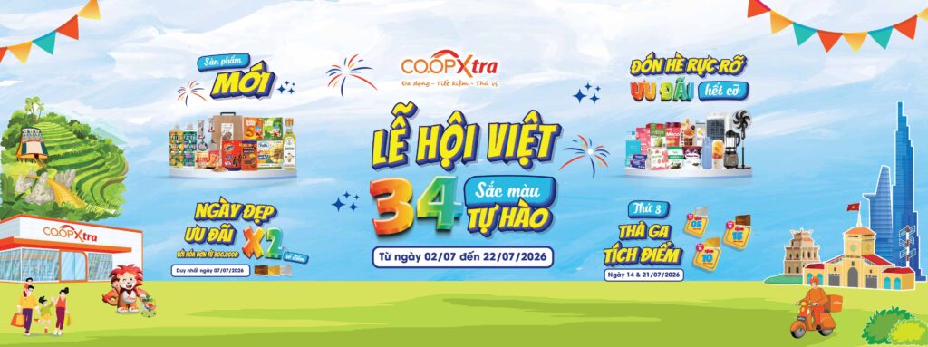 CO.OPXTRA ĐỒNG HÀNH CÙNG “LỄ HỘI VIỆT – 34 SẮC MÀU TỰ HÀO”, ĐƯA TINH HOA VÙNG MIỀN VÀO HÀNH TRÌNH MUA SẮM
