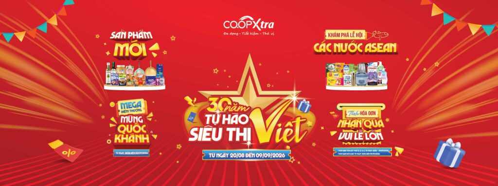 CO.OPXTRA ĐỒNG HÀNH CÙNG CHƯƠNG TRÌNH “30 NĂM TỰ HÀO SIÊU THỊ VIỆT”