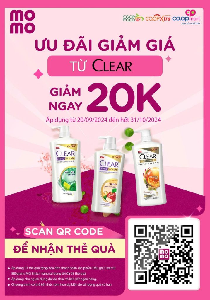 Thanh toán bằng ví MOMO, giảm đến 20K tại CO.OPXTRA