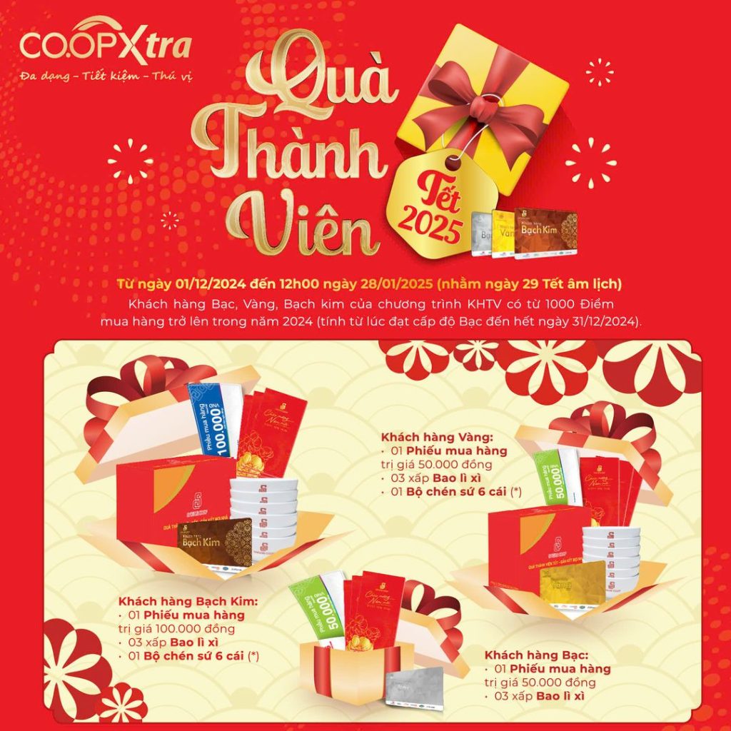 Đến Co.opXtra nhận quà tặng Tết 2025!